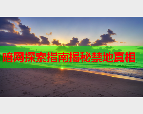 暗网探索指南揭秘禁地真相
